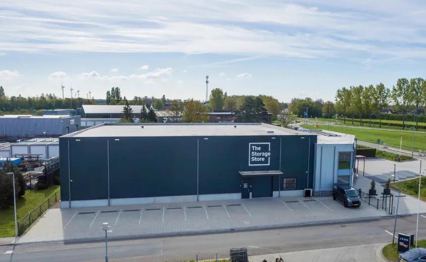 Luchtfoto van de The Storage Store waar je opslagruimte kunt huren.
